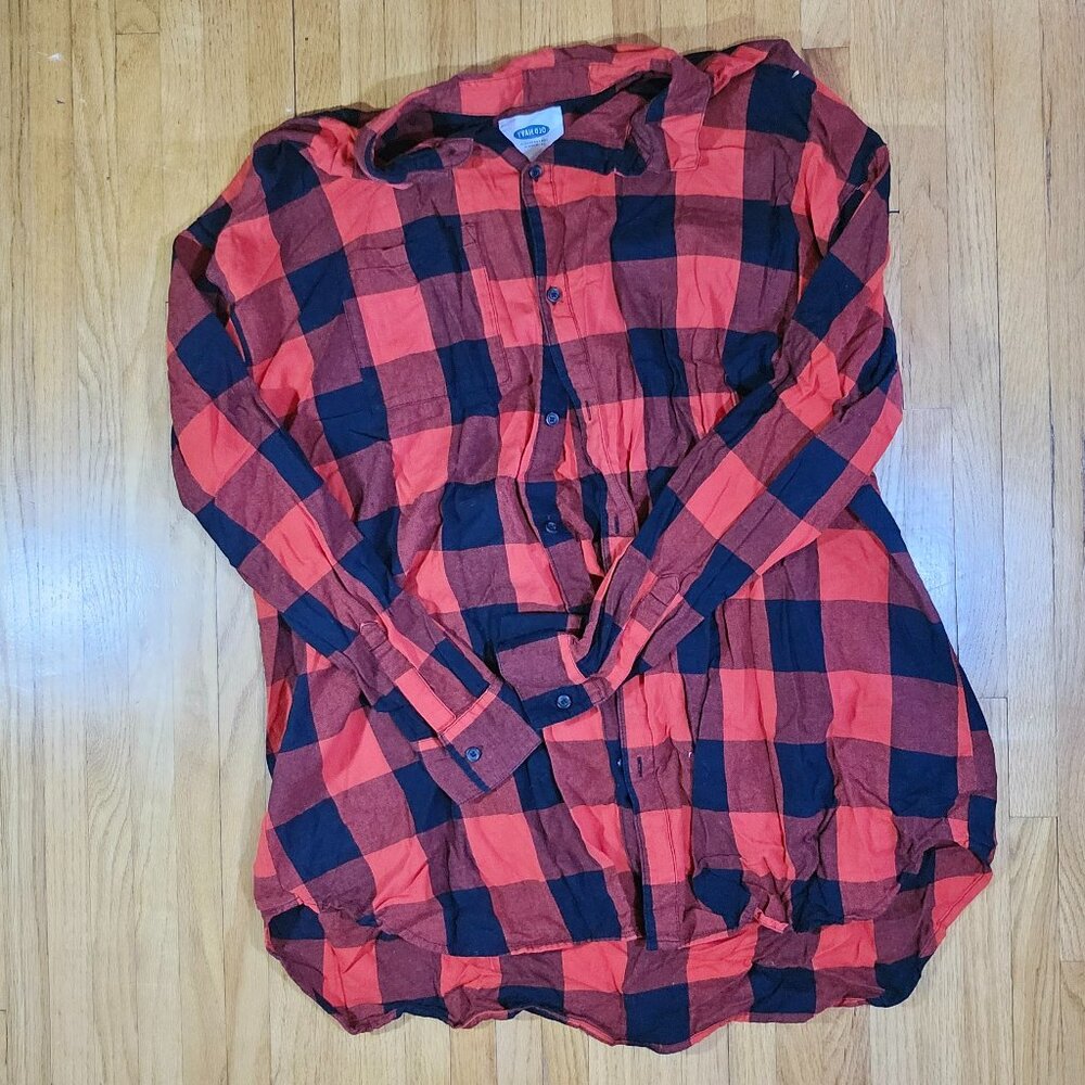 Old Navy Buffalo Check Plaid Flannel - Tall Length